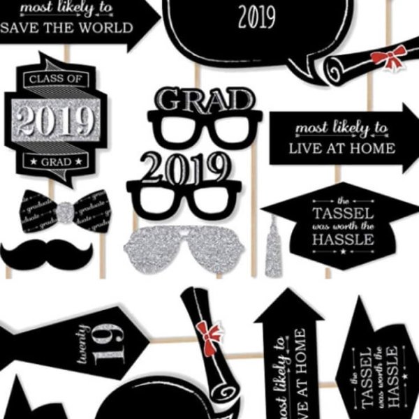 2021 Fun Graduation Photo Booth Props