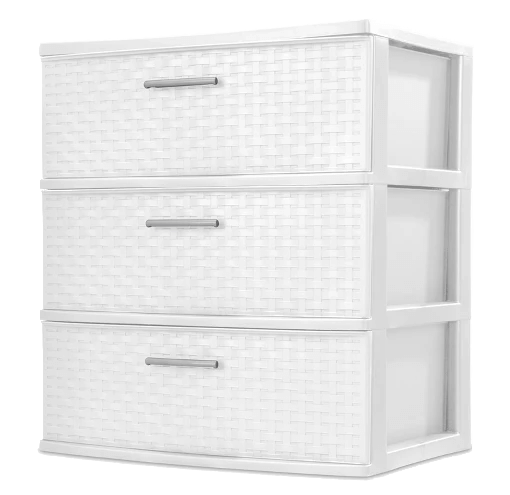 College Dorm Room Storage Ideas | White Sterilite Drawers-4