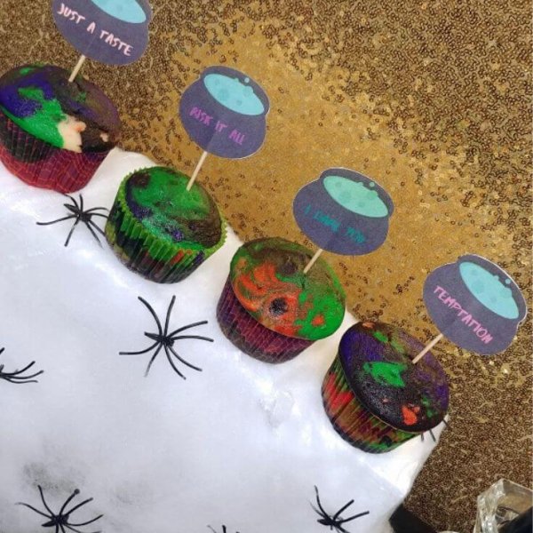 Easy Witches’ Brew Halloween Cupcakes